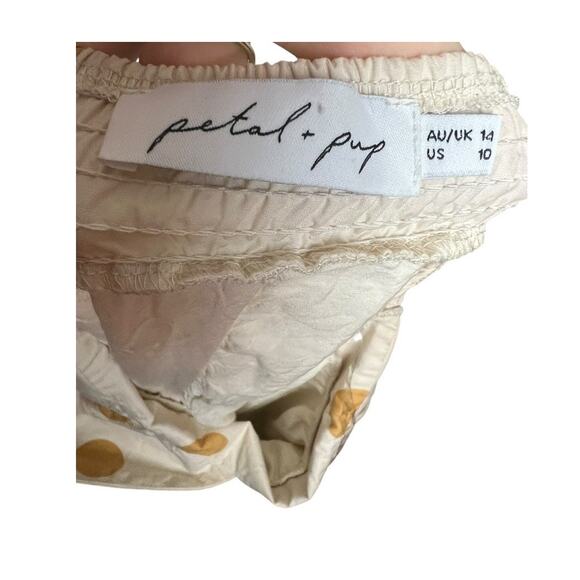 Petal & Pup Polka Dot Midi Dress Casual Plunge V-neck Full Skirt Medium Sundress - Picture 6 of 7